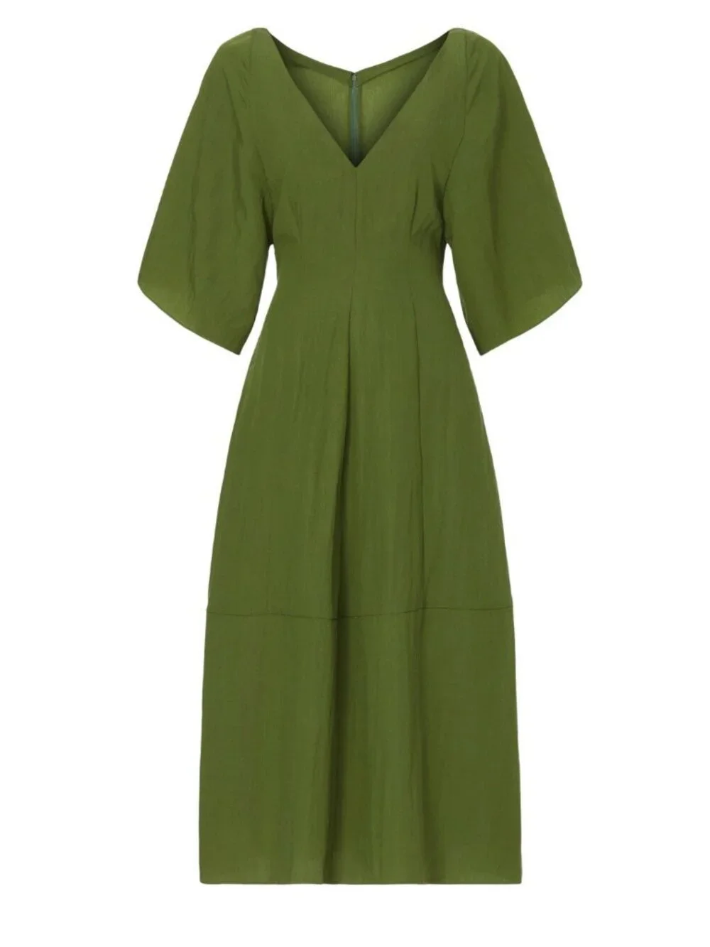 NWT Vince Flutter Sleeve Dress Herb Green sz S $425 - Picture 5 of 10